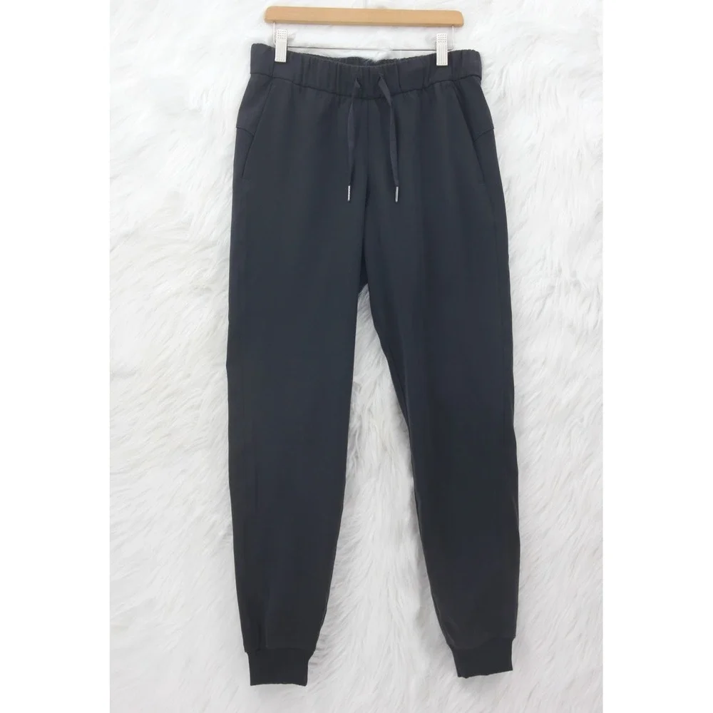 Lululemon Athletica Jogger Pants Women's 4 Black On The Fly Cuffed Sweatpants